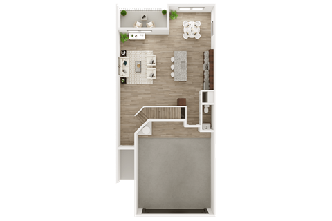 Floor plan for 2 beds, 2.5 baths, 1438 sqft